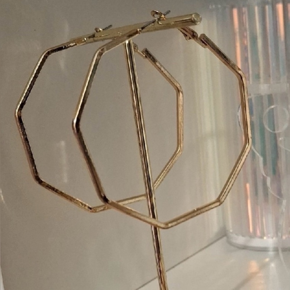 Gold Geometric Hoop Earrings